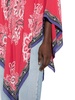 floral-print boat-neck poncho