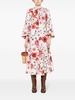 Floral Ease printed linen midi dress 