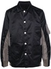 spread-collar panelled shirt jacket