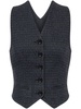 patterned waistcoat-style top 