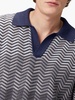 zigzag virgin-wool polo shirt