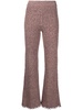 knitted flared trousers