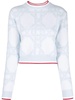 cropped long-sleeve jumper 