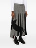 low-rise ankle-length pleated skirt