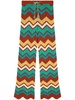 Kaleidoscopic chevron knit trousers