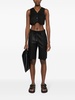 drawstring leather shorts