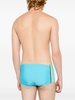 panelled piped-trim swim shorts