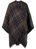 Montieth check-pattern poncho