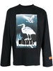 graphic-print long-sleeve sweatshirt