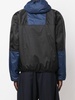 hooded colour-block panel jacket