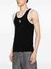 logo-embroidered tank top