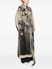 trompe l'oeil-print trench coat