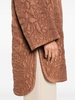 floral-pattern quilted coat