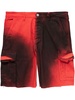 bleach-effect cargo shorts