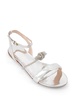 crystal bow flat sandals