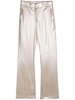 lamé flared trousers