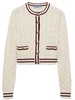 cable-knit cotton cardigan