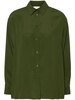 classic-collar crepe shirt