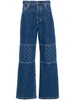 mid-rise straight-leg jeans