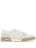 'Fendi Match' Beige and White Low Top Sneakers in Leather Woman