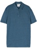 mélange linen polo shirt