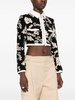 patterned-jacquard cropped jacket