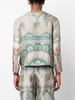 patterned long-sleeved silk shirt