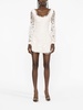 floral lace-embellished minidress