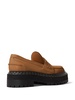 penny-slot leather platform loafers