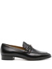 Black Horsebit Interlocking G Leather Loafers