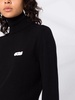 embroidered logo roll neck jumper