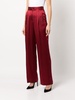 wide-leg silk satin trousers