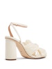 Camellia pleated-bow 90mm sandals