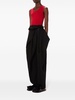 belted draped trousers