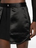 Inside-Out layered-panels satin miniskirt