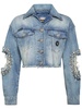 crystal-embellished denim jacket