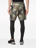 Running camouflage-print shorts