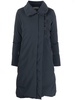 padded asymmetric mid-length coat