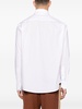 White Logo Embroidered Poplin Shirt