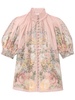 Zimmermann Floral Print Short Sleeve Blouse