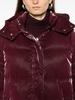 satin hooded puffer coat