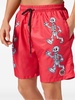 skeleton-print swim shorts