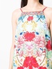 floral-print silk shift dress