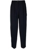 pleated tapered wide-leg trousers