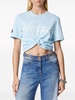 Safety Pin Detailed Cropped T-shirt