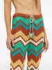 Kaleidoscopic chevron knit trousers