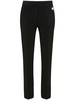 padlock-embellished slim-leg trousers