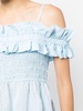 ruffled-detail midi dress