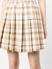 tartan-print flared mini skirt