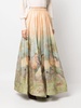 Luminosity painterly-print maxi skirt